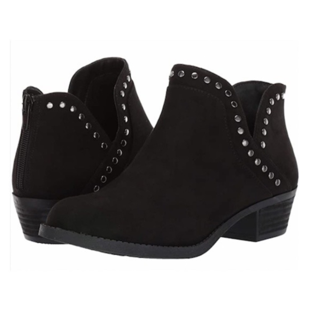 NEW Carlos by Carlos Santana Bailey Ankle Bootie 6.5 M BLACK STUDDED NIB